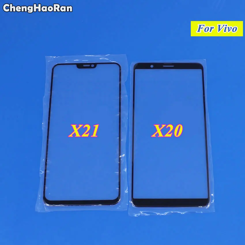 ChengHaoRan 블랙/화이트 외부 상단 스크린 렌즈 전면 유리, VIVO X9 X9plus X9S 플러스 X20 X21 LCD 화면 교체 터치 패널