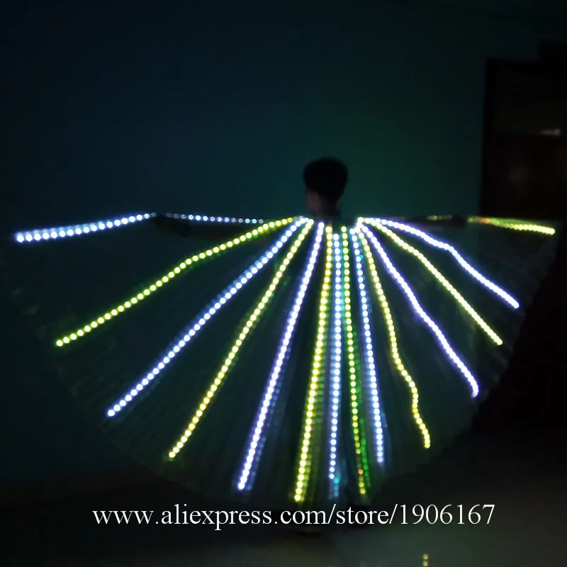 Wholesale 5 Sets Colorful Led Luminous Party Dress Halloween Cloak LED Light Up Growing Stage Show Performance Ballroom Costume