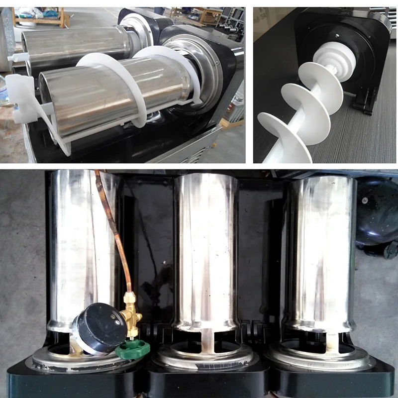 Xrj15x3-máquina de fusão de neve, três tanques de máquina comercial de bebidas, gelo, suco congelado, 220v-240v/110v-130v