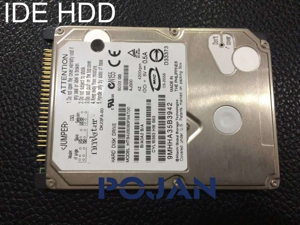 

HDD IDE Designjet T1100 T1100PS T610 Q6683-67030 Hard Drive Disk 40G & 80G with FW Ink Printer Plotter Parts POJAN