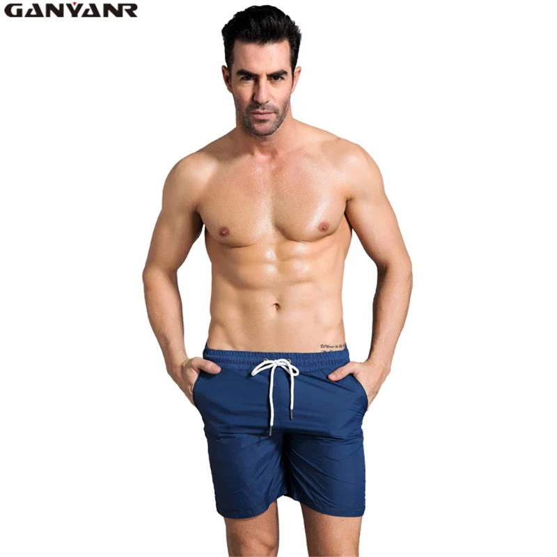 

GANYANR Brand Running Shorts Men Basketball Gym Crossfit Fitness Nylon Sports Leggings Soccer Pouch Gay Sexy Quick Dry 2017