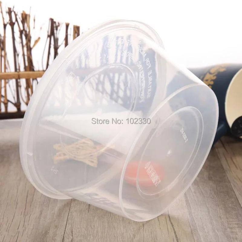 60Pcs 4000ml Disposable Lunch Box Microwaveable Food Containers Storage Lunch Box Plastic Disposable Bowl Lid