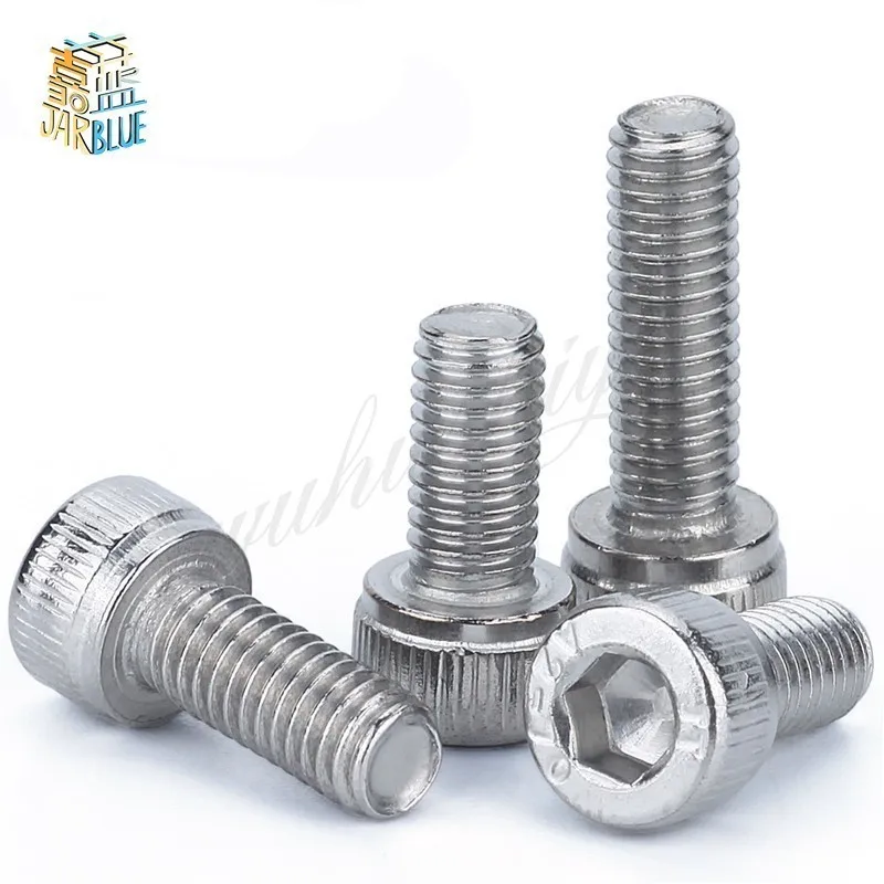 10/50pcs M1.4 M1.6 M2 M3 M4 M5 M6 304 A2-70 Stainless Steel DIN912 Hexagon Hex Socket Cap Allen Head Bolt Screw Length 2-80mm