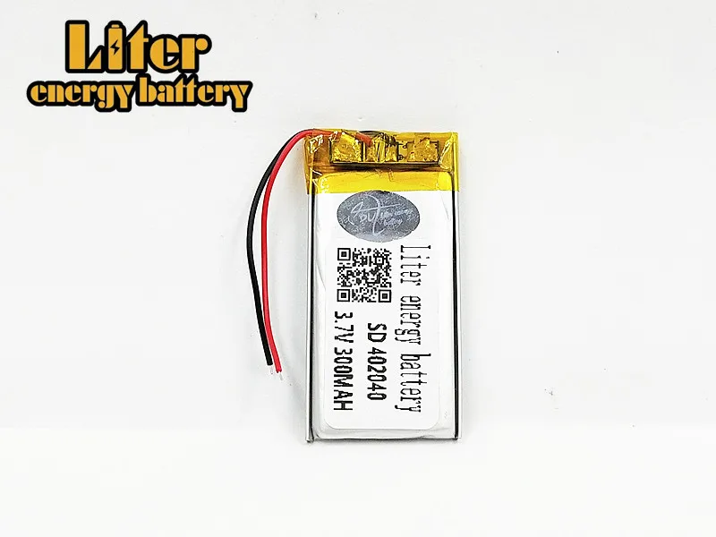 3.7V,300mAH,402040 Polymer lithium ion / Li-ion battery for TOY,POWER BANK,GPS,mp3,mp4,mp5 smart watch,watchband,speaker