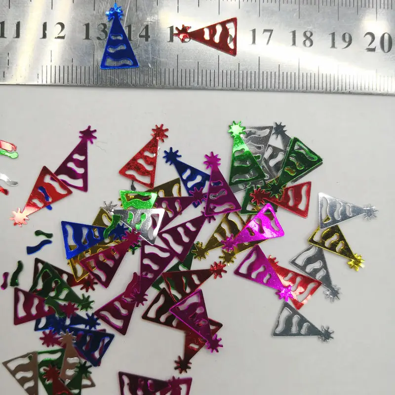 25 grammi/lotto. Cappello di Natale sequins.12 design. Materiale Mestiere Scuola Materna di arti e mestieri FAI DA TE giocattoli Intelligenza Creativa articoli di attività