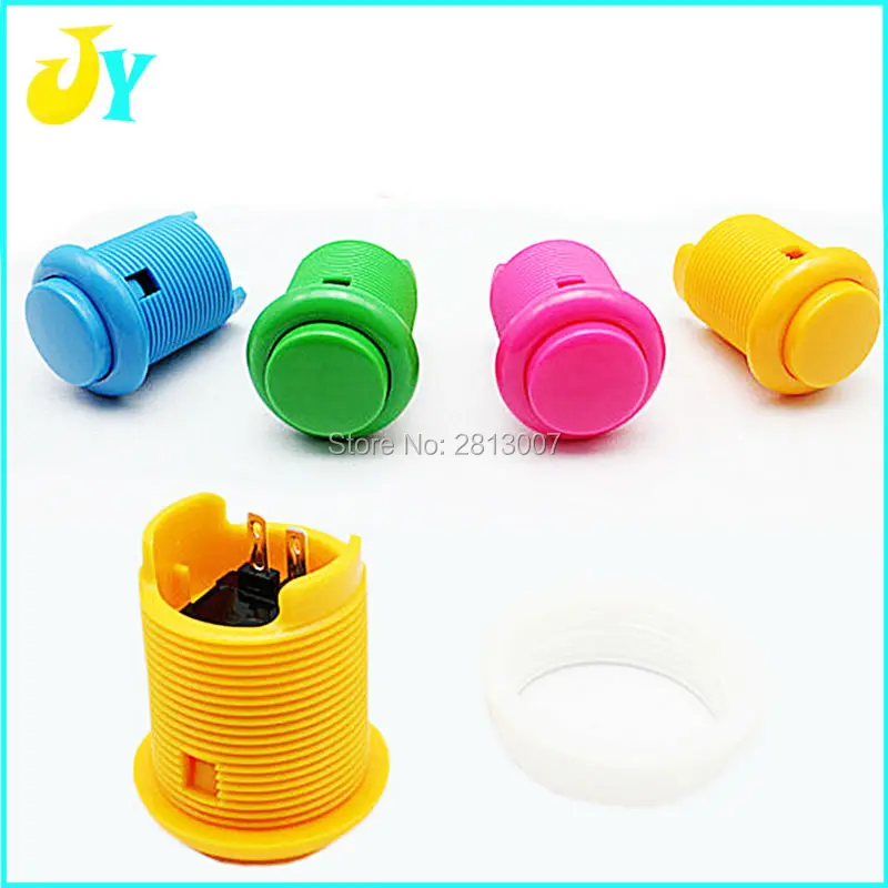 

50pcs/Pack High Quality Amusement Games Machine's Accessory 28mm Arcade Push Buttons Built-in micro switch