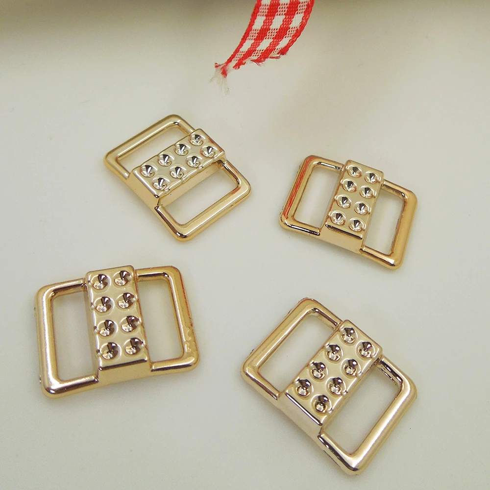 

17*13mm,30pcs uv plated rose gold no fade ribbon buckles bow acessories Invitation Ribbon Slider Headband Hair Clip DIY