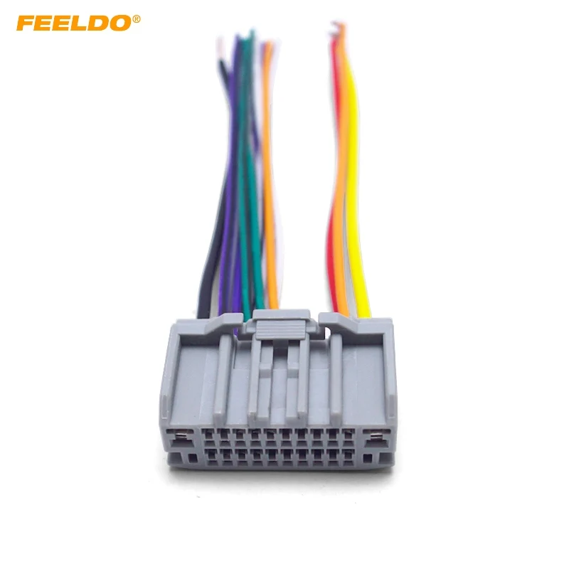 

FEELDO 1PC Car Audio Stereo Wiring Harness Adapter Plug For Jeep Wrangler/Compass OEM Factory Radio CD/DVD