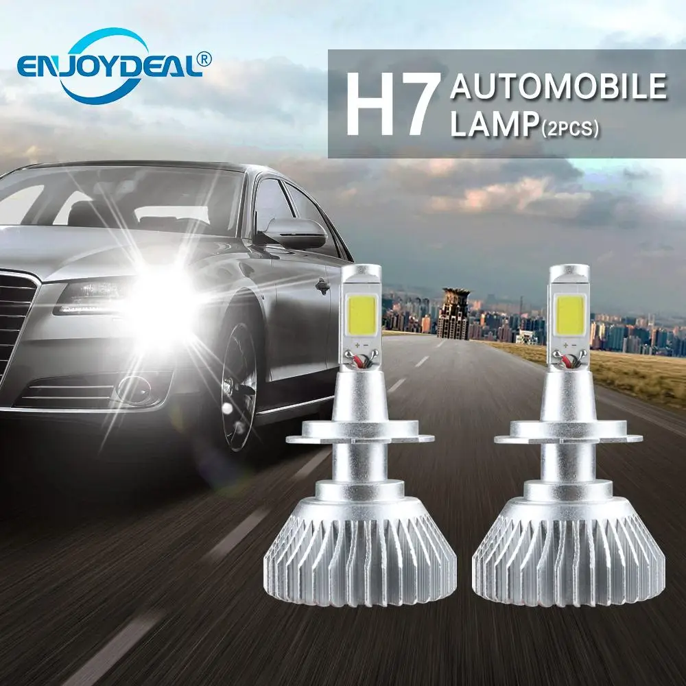 

Ultra-Bright 2PCS H1/H4/H7/H11 COB LED Car Headlight Bulb 80W 8000LM 6000K Auto Headlamp Fog Light Car Styling Emergency Light