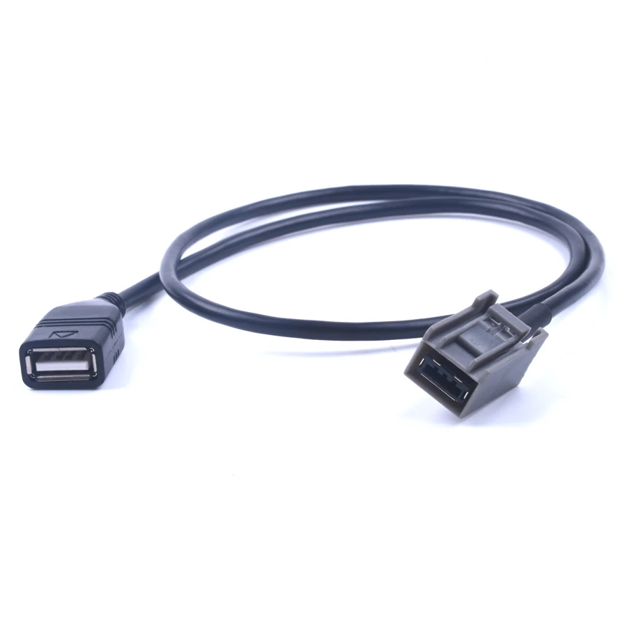 Aux USB Cable Adapter Female Port Extension Wire For Honda Civic Jazz CR-V Accord Stereo MP3 2008 2009 2010 2011 2012 2013