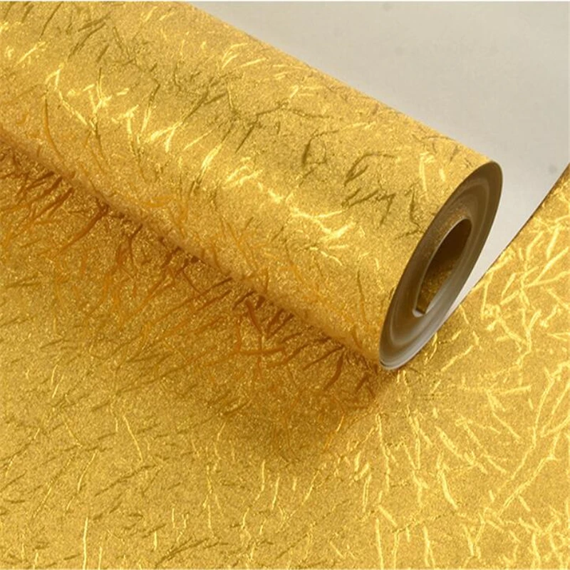 

beibehang Gold foil wallpaper High-end gold yellow silver ktv hotel living room brushed ceiling Chinese style ceiling wallpaper