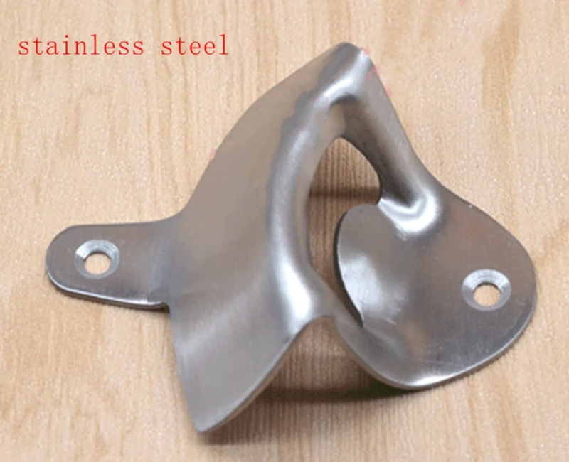 

50pcs/lot Stainless steel Wall Mount Bottle Opener Drink Mounting Opener Wedding Favors Barware Tool