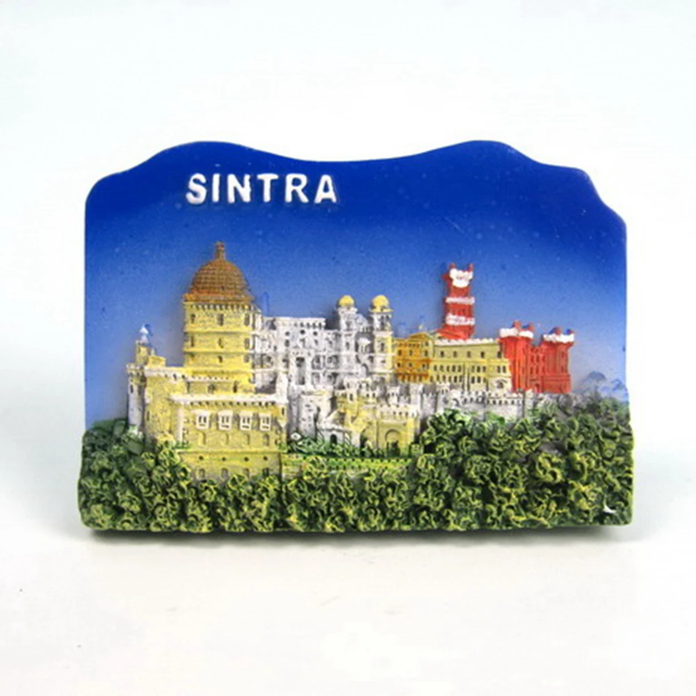 Portugal Palacio Nacional de Sintra Tourist Souvenirs Fridge Magnets Resin Refrigerator Magnetic Sticker Home Decor Decoration