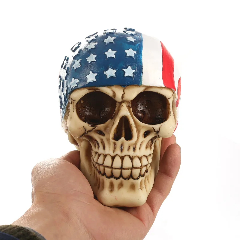 

PRZY QT0003 Silicone Halloween Skull Silica Gel Mold Head Soap Cake Molds Kitchen Handmade Soap Mould 3d American Flag Skull