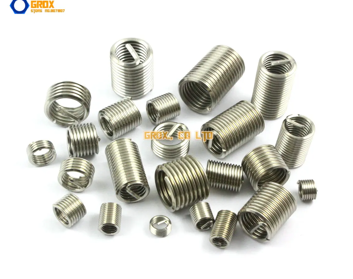 50 Pieces M10*1.5*1.0D 304 Stainless Steel Thread Insert Repair Insert