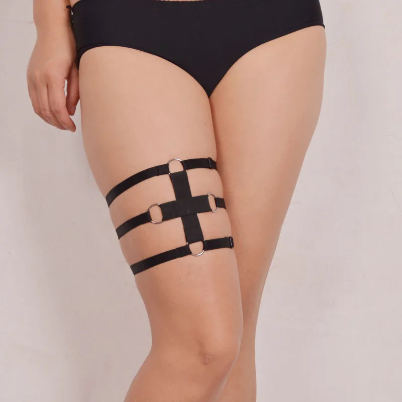 

Woman sexy garter belts leg garter handmade cinta liga sexy harness harajuku gothic garter harness belt body cage harness P0105