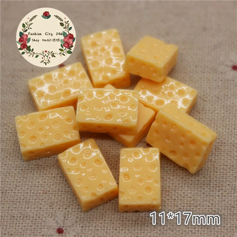 20pcs Cute 3D Simulation Cheese Resin Miniature Food Art Supply DIY Decorative Craft Scrapbooking Accessories