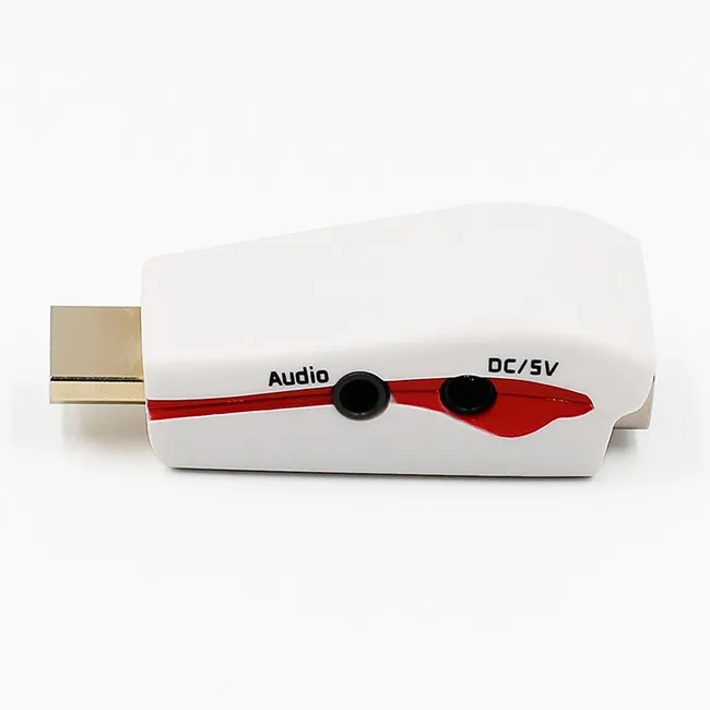 HDMI-compatible Male to VGA Converter Adapter with Audio Cable Support 1080P for HDTV XBOX PS3 PS4 Laptop TV Box PC Projector