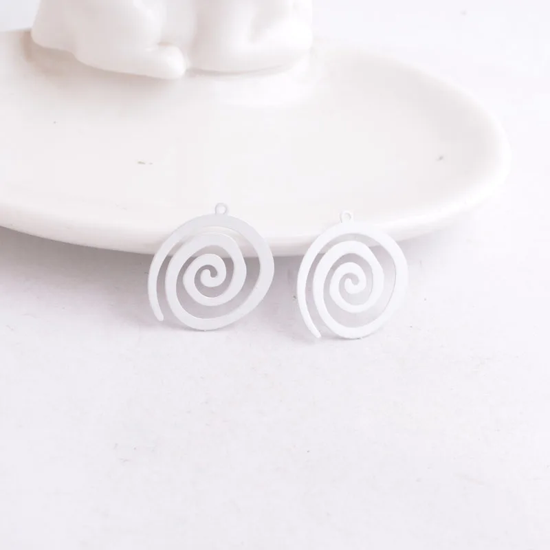 50 Stück AC9804 Großhandel 19mm*20mm Schneckenform-Anhänger Rosa Grün Rot Bemalte Tier-Anhänger – Detail 7