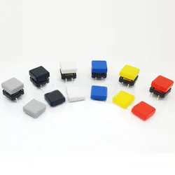 100pcs 12*12mm Push Button Switch Cap Square Button Cap  Multi Color Button Caps for 12*12mm Square Tactile Switches