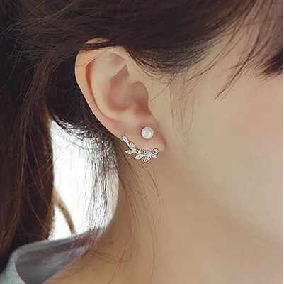 New Arrival Hot Sell Fashion Pearl Flower 925 Silver Needle Ladies Stud Earrings Jewelry Birthday Gift Wholesale Women