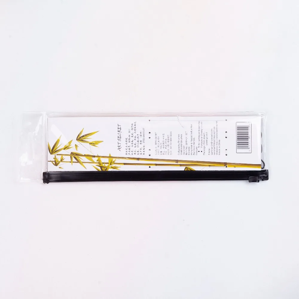 Artsecret haute qualité 3 pièces/ensemble BPR-04 cheveux de poney & lapin vélin manche en bambou peinture chinoise calligraphie brosse
