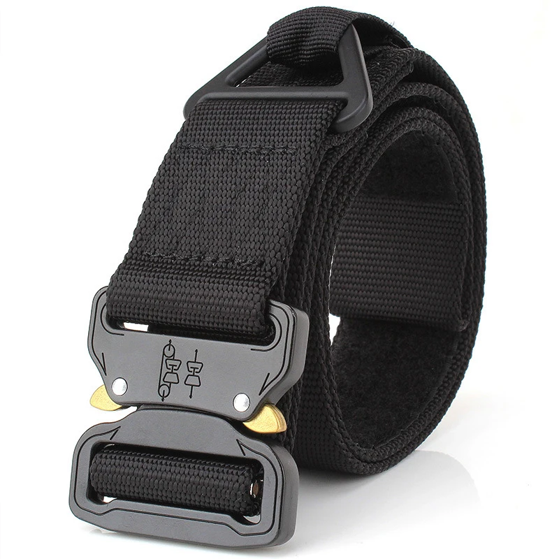 MEDYLA Adjustable Men Tactical Belt Heavy Duty Waist Belt Nylon Military Tactical Belts with Metal Buckle Hunting Accessories