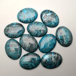 Fashion blue natural stone beads for Jewelry making oval cabochon 30x40MM 10pcs no hloe charm ring accessories