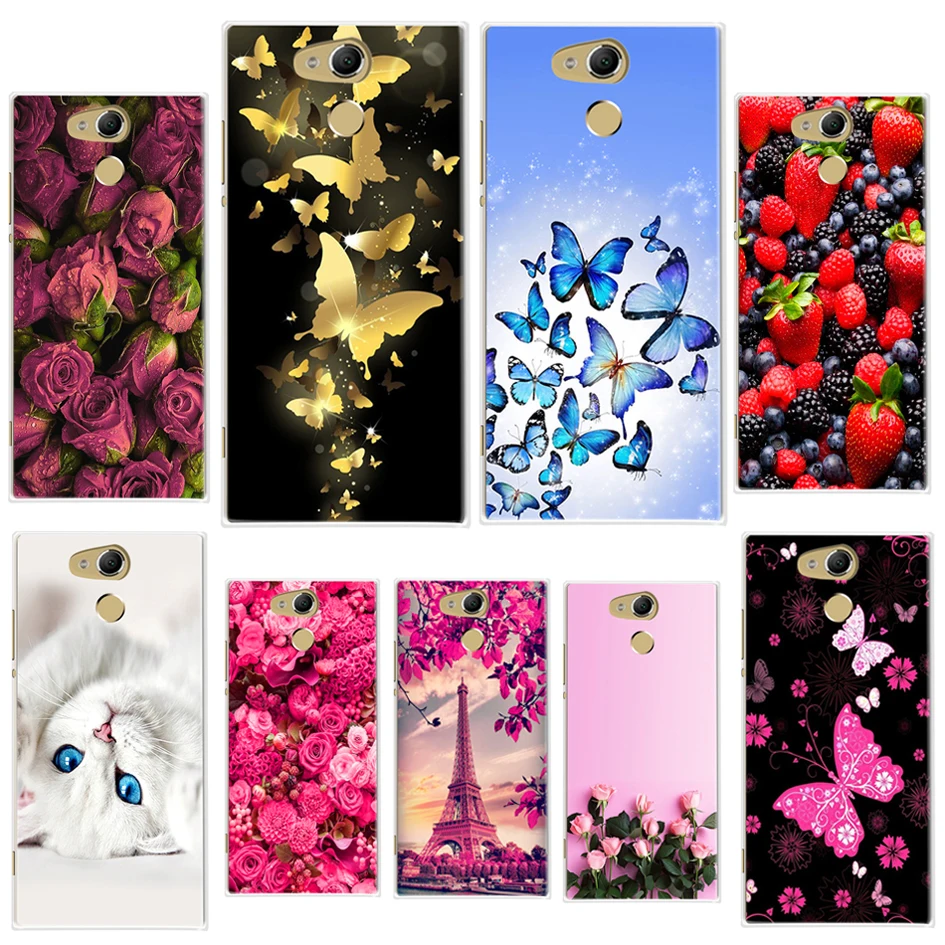 Kwiat pokrywa dla Sony Xperia XA2 XA 2 Ultra Case miękka TPU tylne okładki dla Sony Xperia XA2 zderzak przypadki dla Sony XA2 Ultra Hoesje