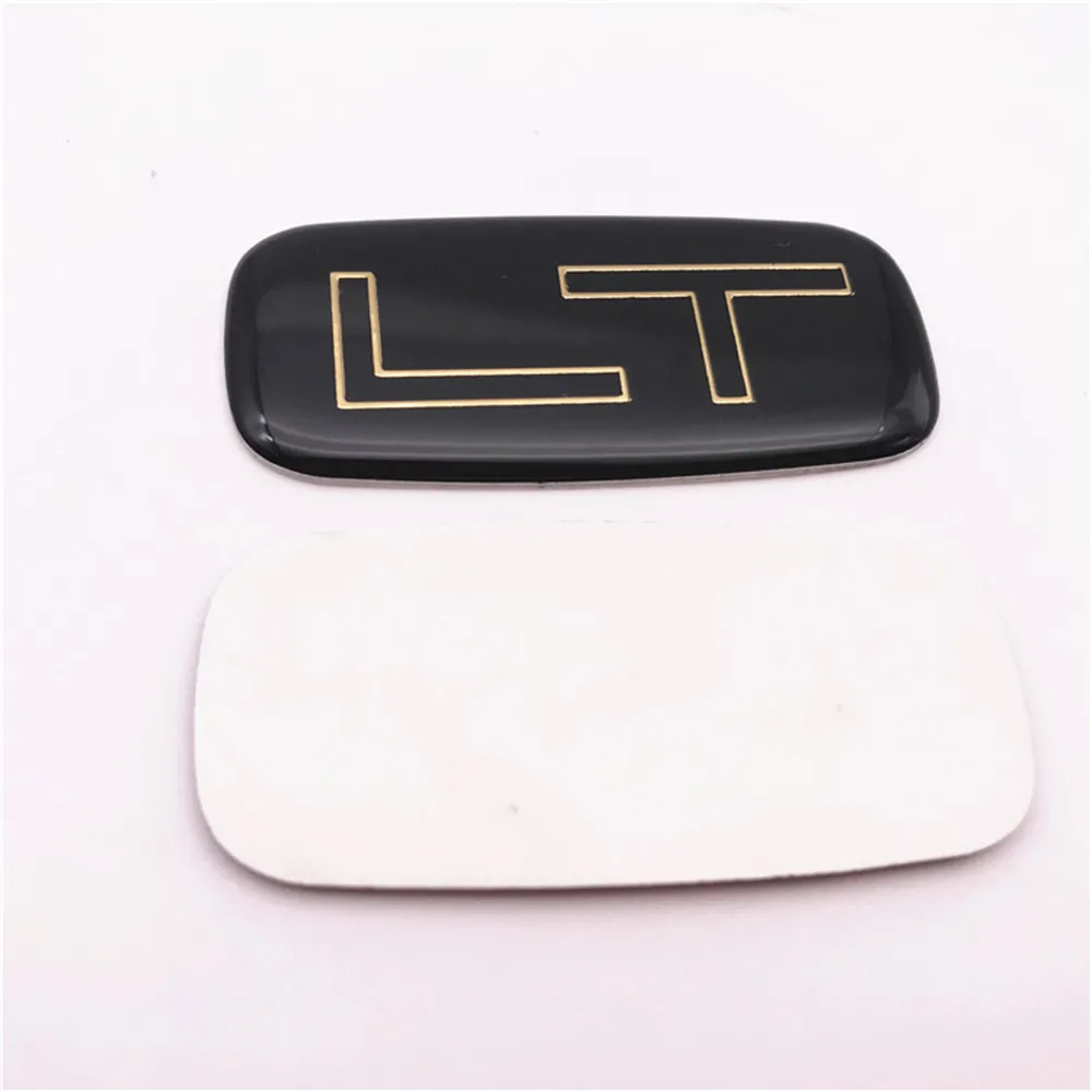 Forten Kingdom 2pcs Custom Black and Gold Word LT Aluminum with Epoxy Resin Car Fender Side Letter Badge Emblem Sticker 15036136