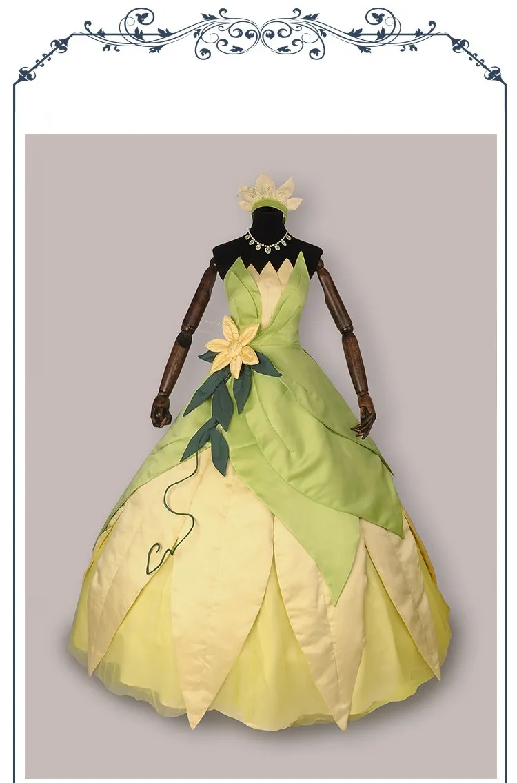 を王女とカエルのコスプレ衣装大人の王女ティアナドレス女性ハロウィン