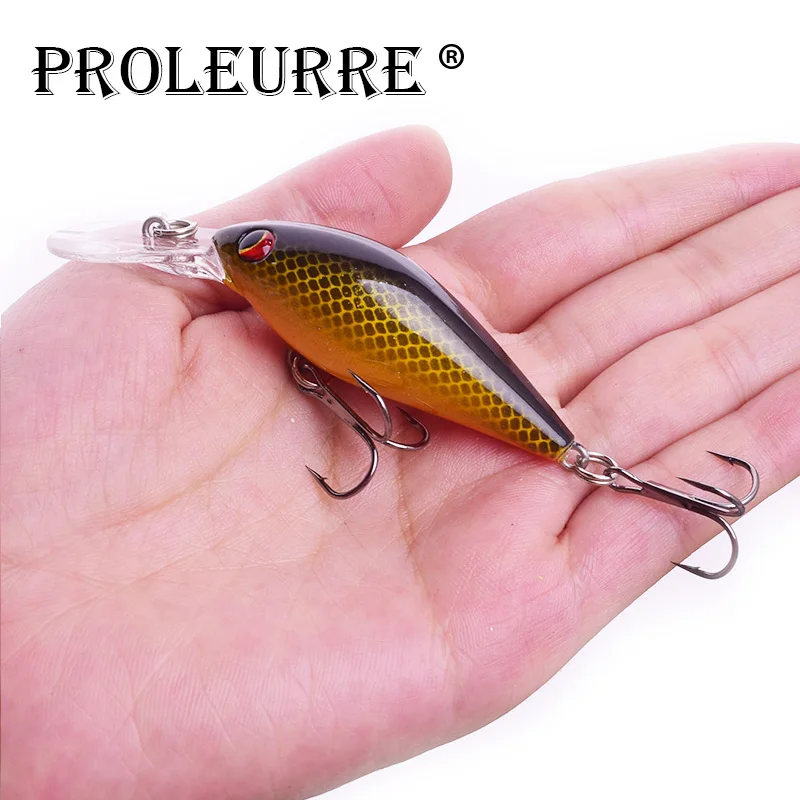 

Proleurre New Crankbait Fishing Lure 80mm 8.6g Minnow Wobblers Perch Floating Artificial Hard Bait peche Carp Fishing Bait