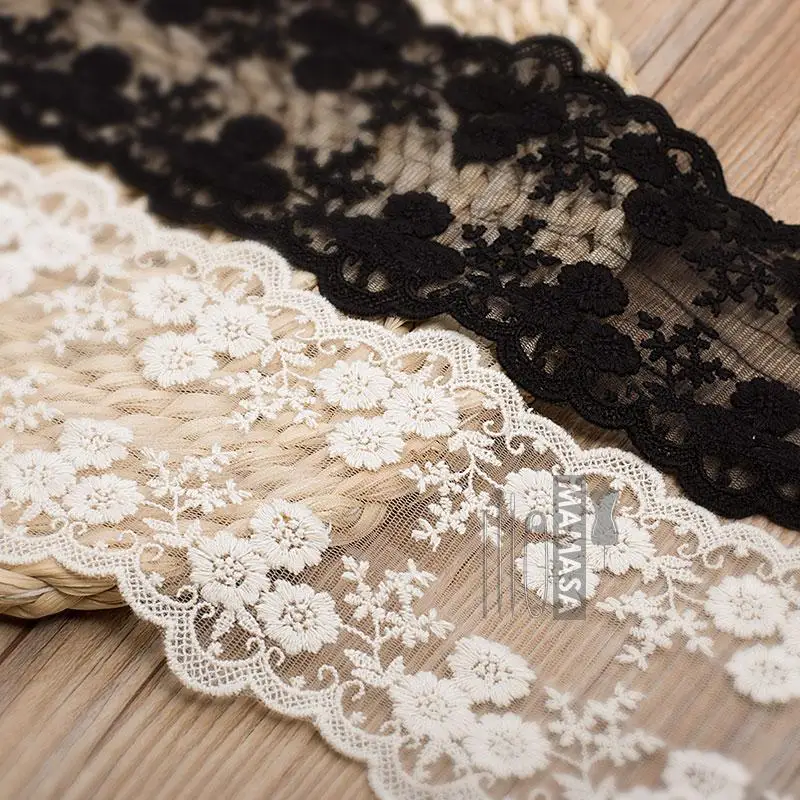 M1004 New Soft Cotton Lace 10cm Width Water Soluble Embroidery Clothing Accessories DIY Handmade Wedding&Dress Lace Patchwork