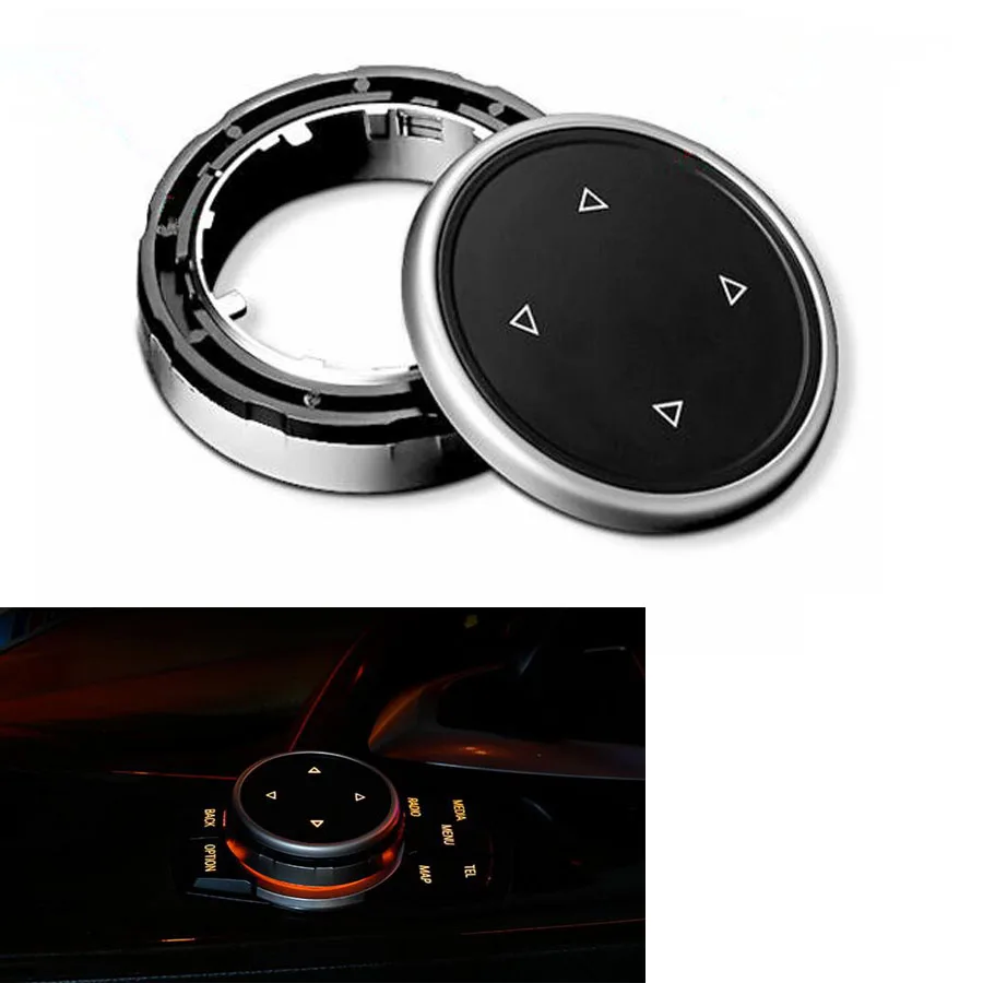 Car Multimedia Button Switch Cover Cap Sticker Fit For BMW 1 2 3 5 7 Series X1 X3 X5 F30 E90 E92 F10 F18 F11 F07 GT Z4