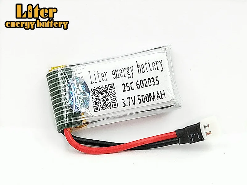 3.7V 500mAh Lipo battery For Hubsan h107d MJXRC F47 Difeida DFD F180 FY310B m62R 25C Lipo Battery 1S XH plug 602035