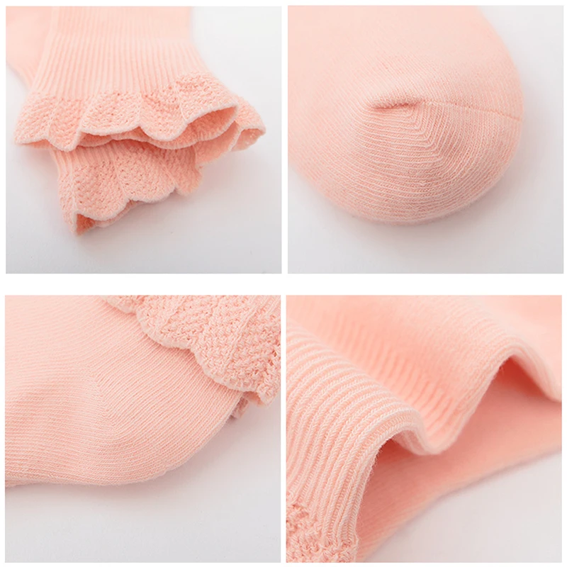 Baby Girl Cotton Ruffle Socks Newborn infant Cute White Princess Short lace Warm Sock Toddler Kid Boy Spring Clothing Accessory