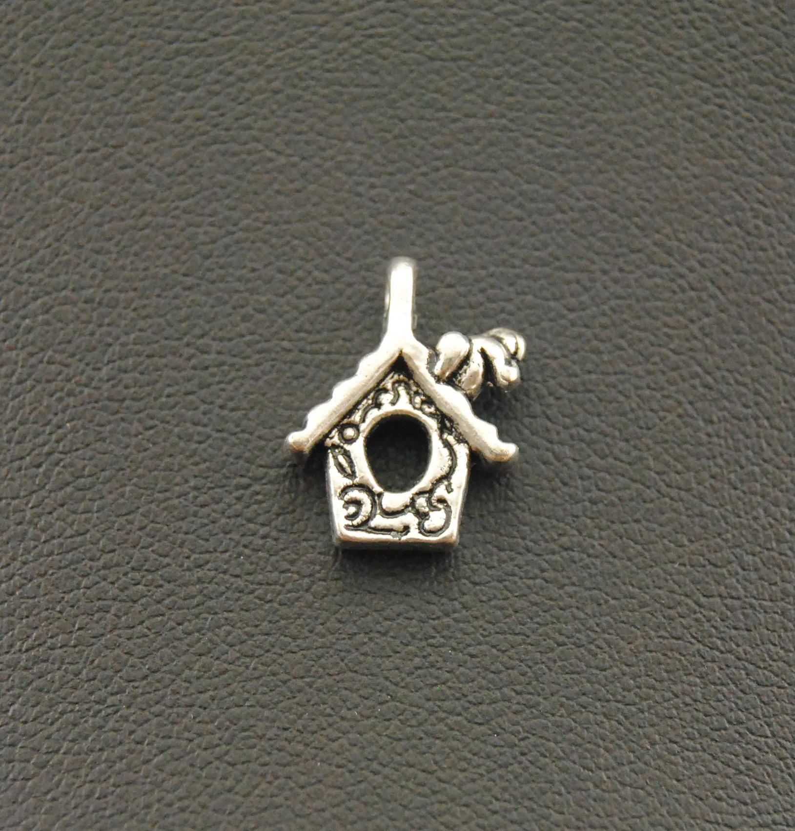 10Pcs  Silver Color Bird House Charm Handmade Charms Pendants Jewelry Findings A1107