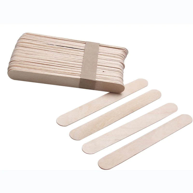 50/100pcs Waxing Wax Wooden Spatula Tongue Depressor Disposable Bamboo Sticks 15CM(6 Inch) Waxing Craft Stick Hair Remover Tools