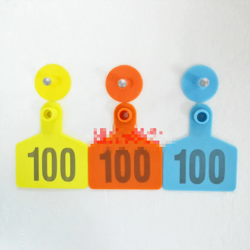 

100PCS The calf with ear tag plate number of export products laser engraving don't rub off and freezing cold