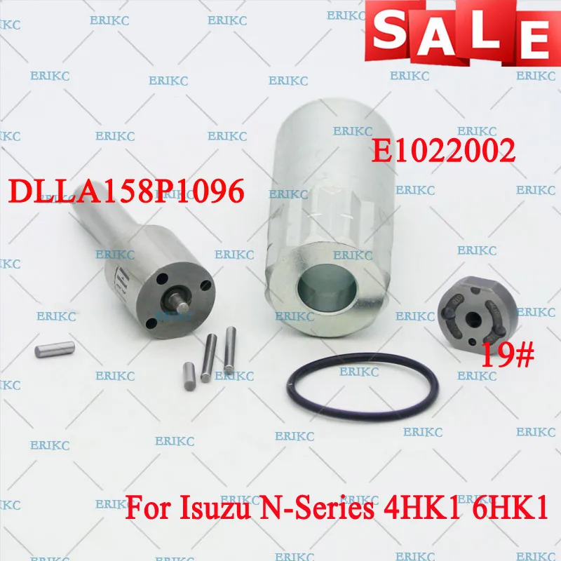 ERIKC 095000-8900 8901 Fuel Injector Overhaul Repair Kits Nozzle DLLA158P1096 Valve Plate, Pin, Sealing Ring for Isuzu 4JJ1 3.0L