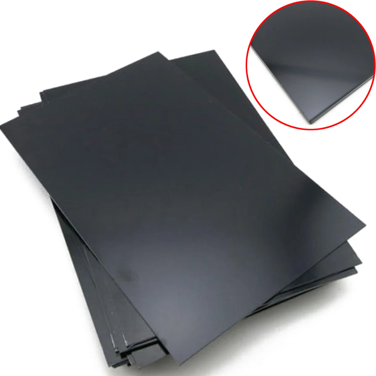 1pcs New Durable Black ABS Styrene Plastic Flat Sheet Plate 0.5mm Thickness