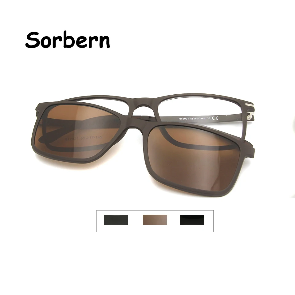 

Ultem Eyeglasses With Magnetic Sunglasses Men Polarized Square Clip On Sun Glasses For Women Designers Uv400 Oculos