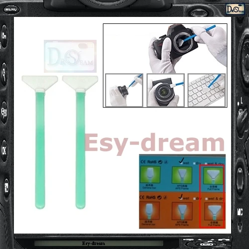 2PCS microfibra Wet Sensor pulizia CMOS CCD bastoncini per tampone per Full Frame 5Ds 1D Mark II III IV 6D D3S D3X D2 D810 D800E Camera