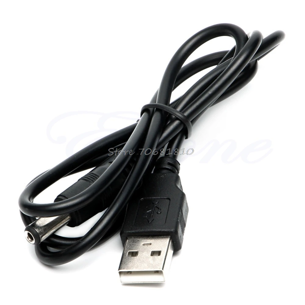 USB A macho A conector de 5,5x2,1mm/0,21x0,08 pulgadas, Cable de alimentación de cargador de CC de 5 voltios