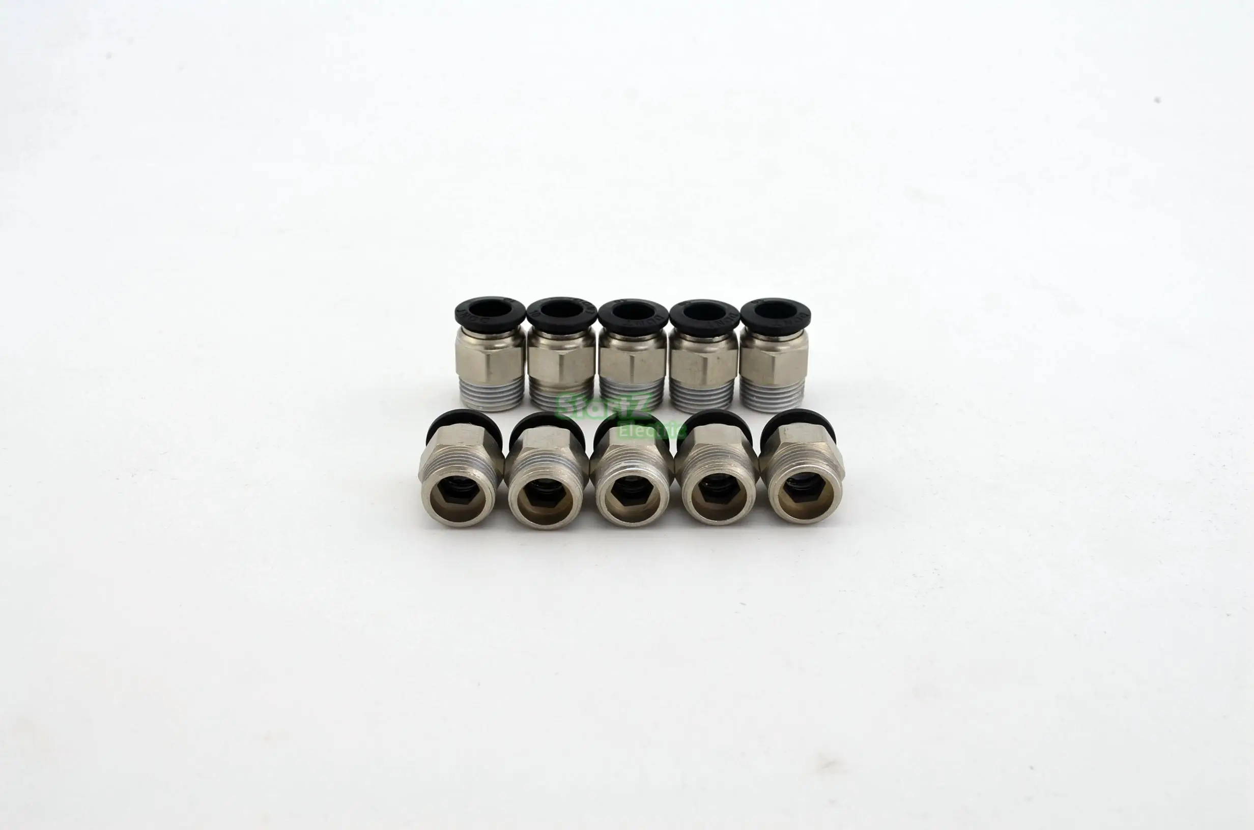 

10PcsHigh quality 12mm to 3/8'' Thread Male Straight Pneumatic Tube Push In Quick Connect Fittings Pipe