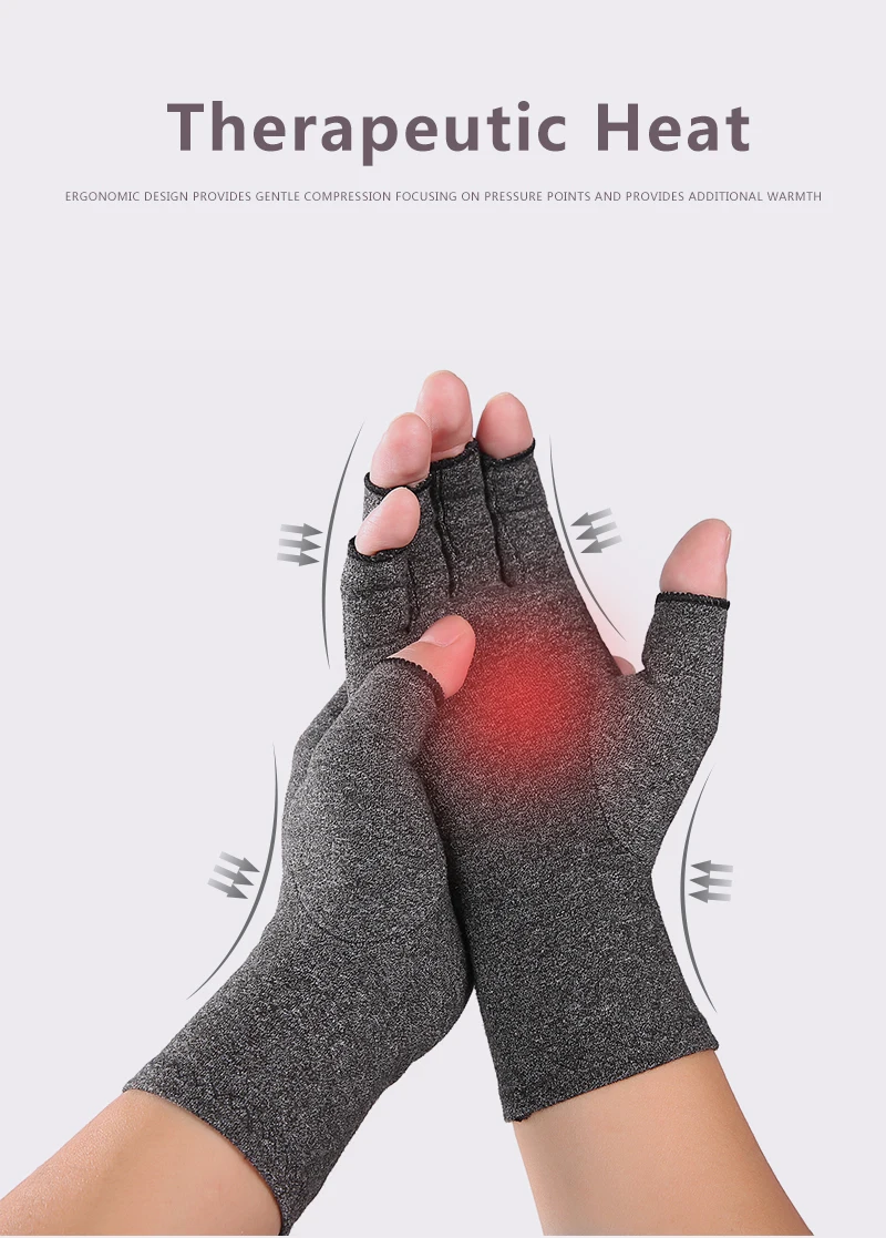 Kompressionshandschuhe für Arthritis, Baumwolle, Gelenkschmerzen, Handgelenkstütze, Handbandage, Therapie-Handgelenkbandage, Kompressionshandschuhe für Damen und Herren – Detail 6