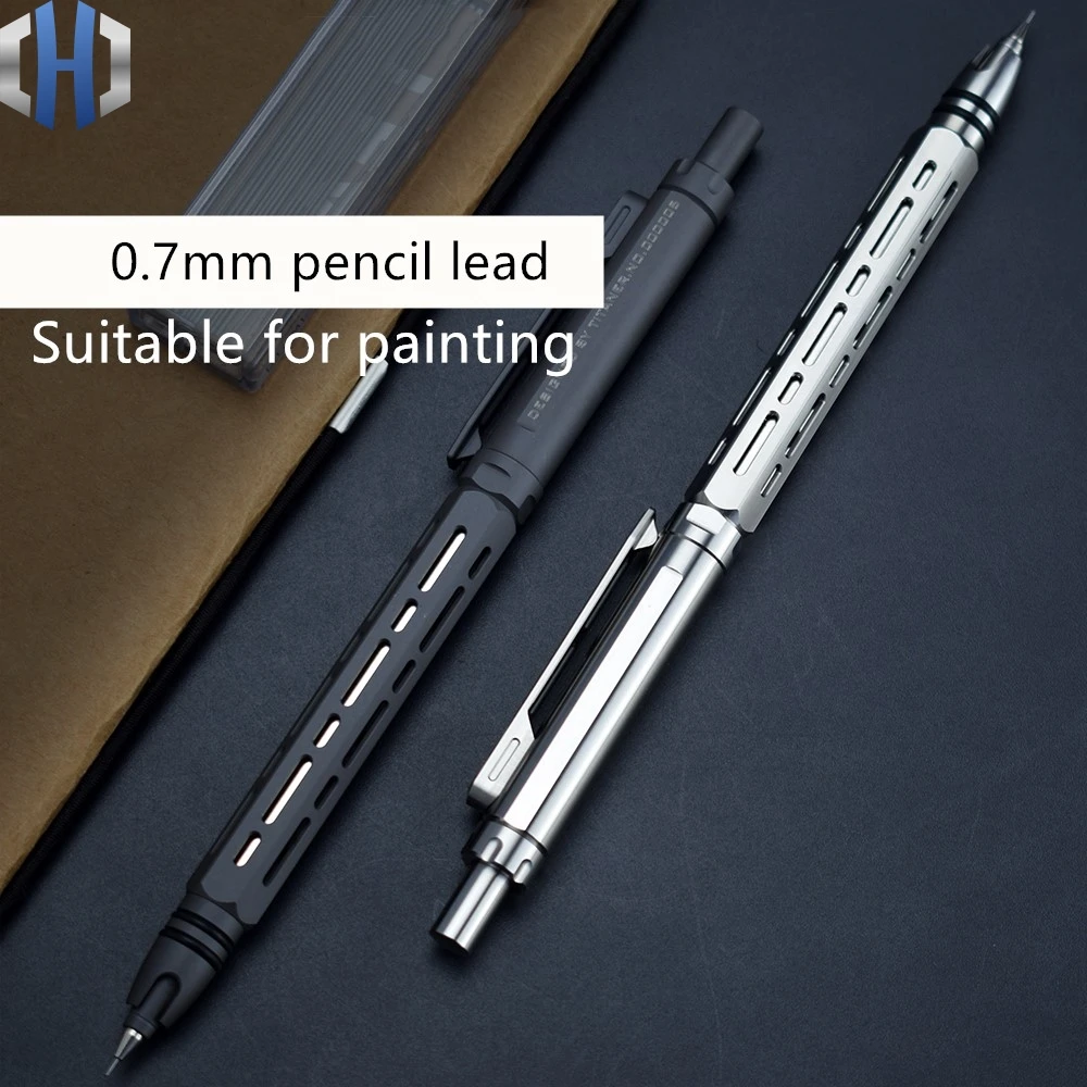 Presale Titanium Alloy Automatic Pencil Student Continuous Lead 0.5 Low Center Of Gravity Correction Grip 0.7 Drawing EDC