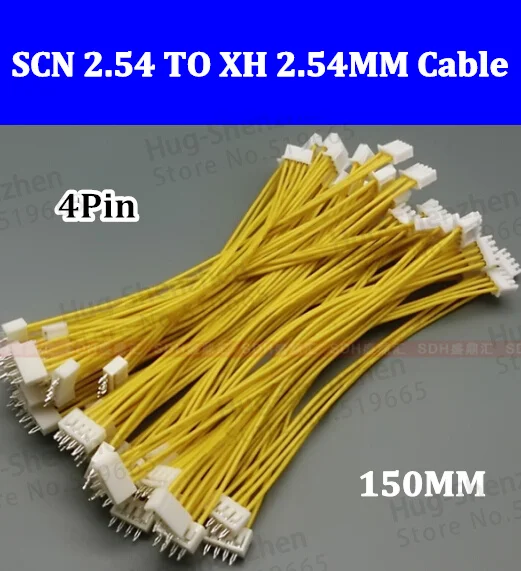 

50pcs SCN 2.54 TO XH 2.54MM 4Pitch 4-Pin double Connector with Wire 150mm 4pin double head