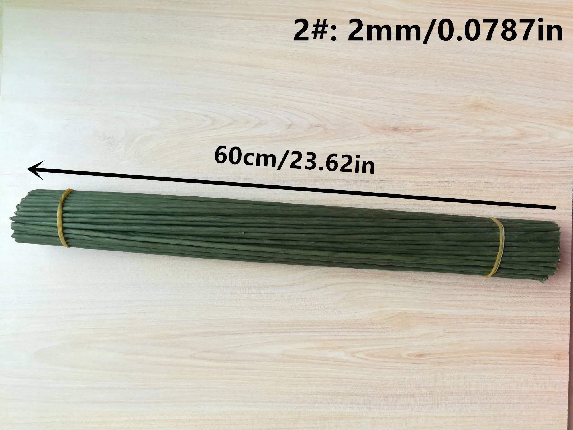 10pcs/lot 40/60cm Artificial Green / Coffee Flower Stem DIY Floral Material Handmade Wire Stem Accessoies for Wedding Home Decor