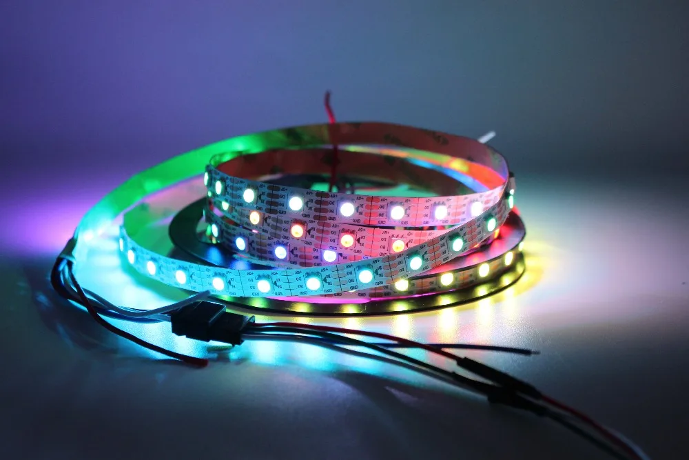 WS2813 taśma pikselowa led 1m/4m/5m podwójny sygnał 30/60/144 pikseli/diody led/m,WS2812B zaktualizowana czarno-biała płytka PCB,IP30/IP65/IP67 DC5V